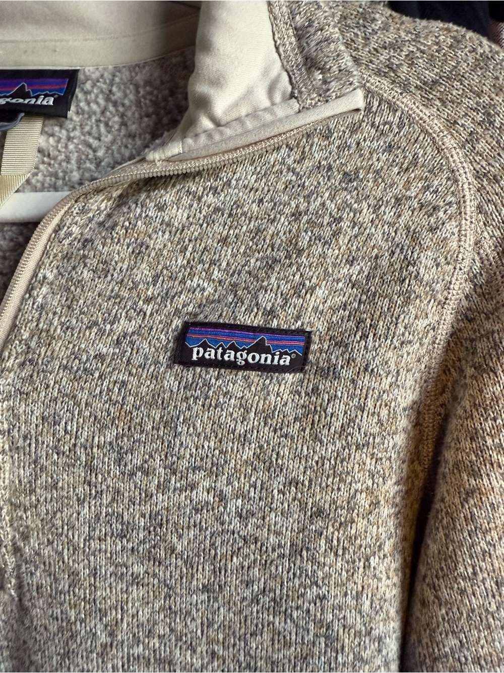 Patagonia Women’s Better Sweater 1/4 Zip Fleece Pelican/Oatmeal - Picture 2 of 6